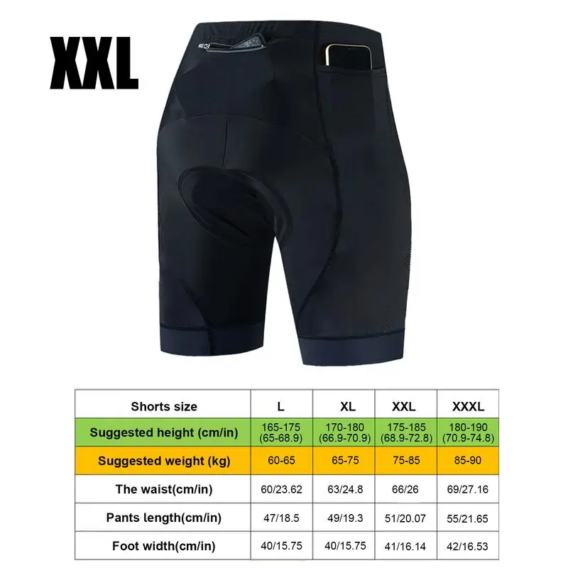 Padded Riding Shorts Cycling Liner Shorts With 3 Pockets Motorcycle Underpants Cycling Tights For Road And Mountain