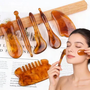7-Piece Premium Resin Gua Sha Massage Tool Set 1