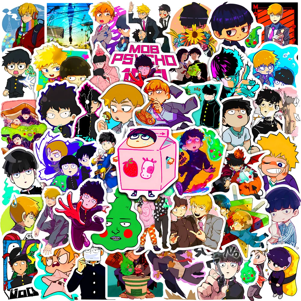 

10/30/50pcs Japanese Anime Psionic 100% Cartoon Graffiti Sticker Ipad Mobile Phone Laptop Diy Car Helmet Decal Decor Sticker