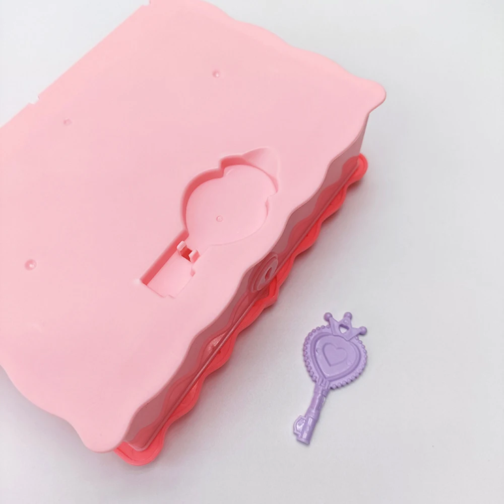 Stationery Organizer Stationery Storage Box Large Space Organizer Book Shaped Jewelry Case With Lock Earring Ring Storage Box