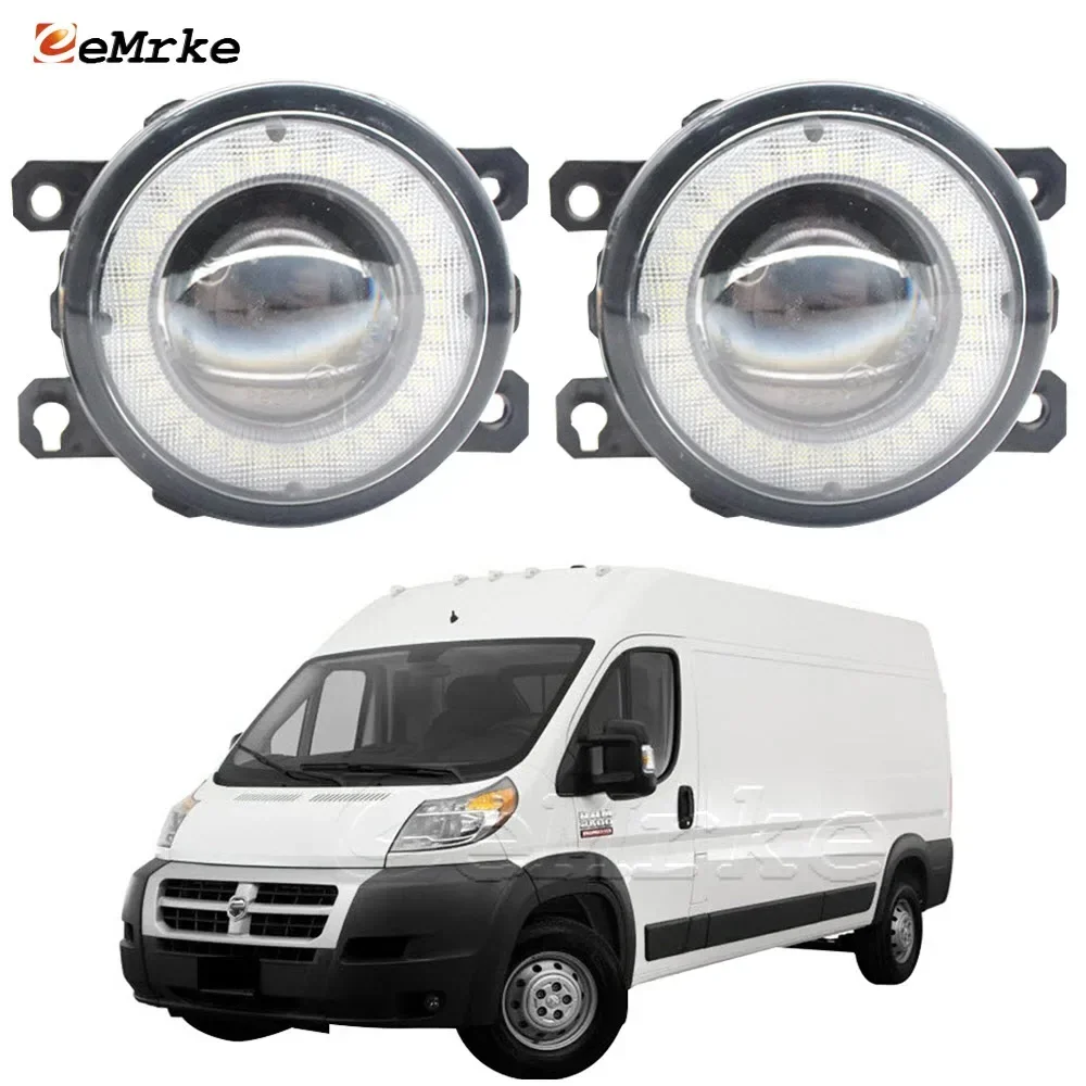 2X Auto Led Fendinebbia Lente Angel Eye Drl Lampada Di Marcia Diurna Per Ram Promaster Vf 1500 2500 3500 2014 2015 2016 2017 2018 2019