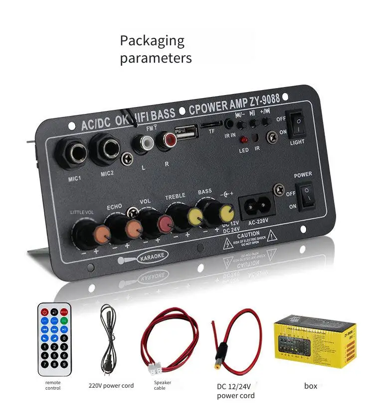 Audio Amplifier Board Outdoor Car DIY Audio Karaoke Bluetooth Amplificatore Subwoof Speaker Vehicle Amplifier - 6