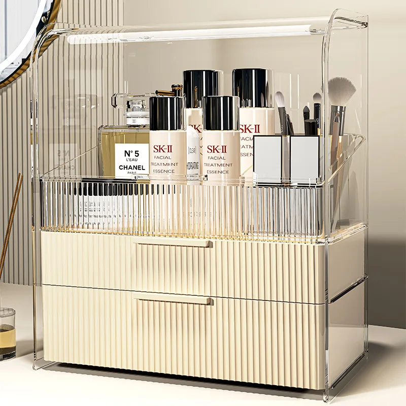 

Cosmetics Storage Box Dustproof Large Capacity Desktop Storage Box Lipstick Skin Care Dresser Storage Rack