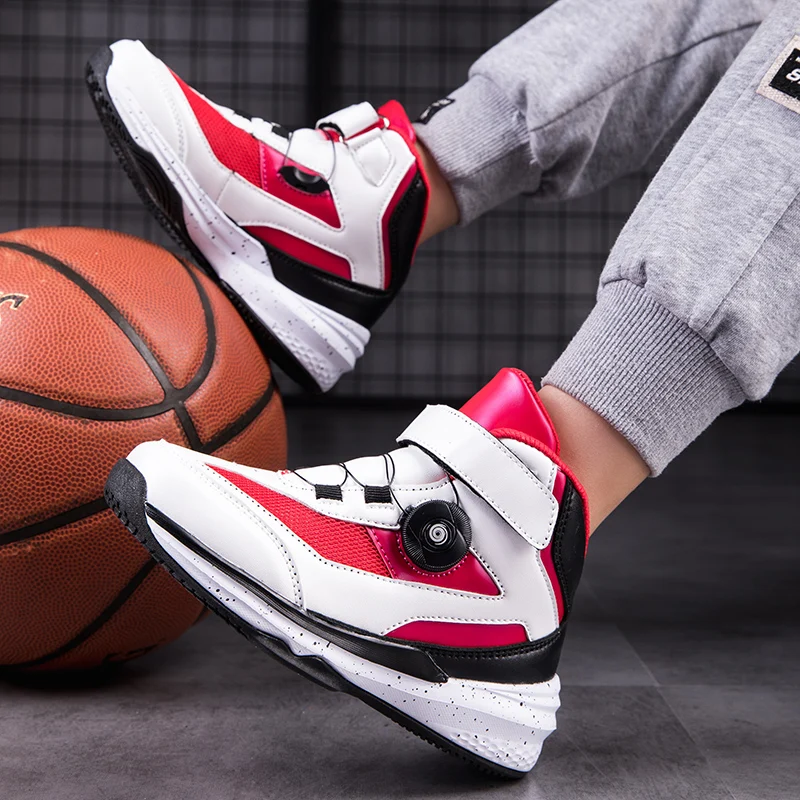Children's basketball shoes All Seasons Kids' Sneakers Sports Shoes Boys' Running Leisure Breathable Outdoor Shoes Breathable