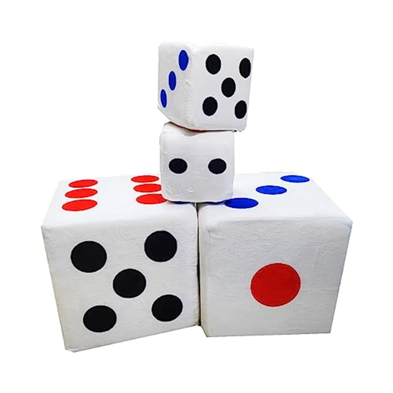 20cm Creative Dice Cloth Doll Pillow Plush Toys Children Gift Activities Fun Games Dice Game Toys on sale