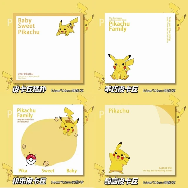 Adorable Pokémon Post-It Notes with Pikachu