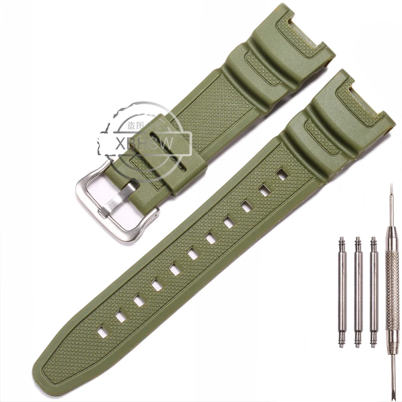 Waterproof Sport Resin Watchband with Pin Buckle