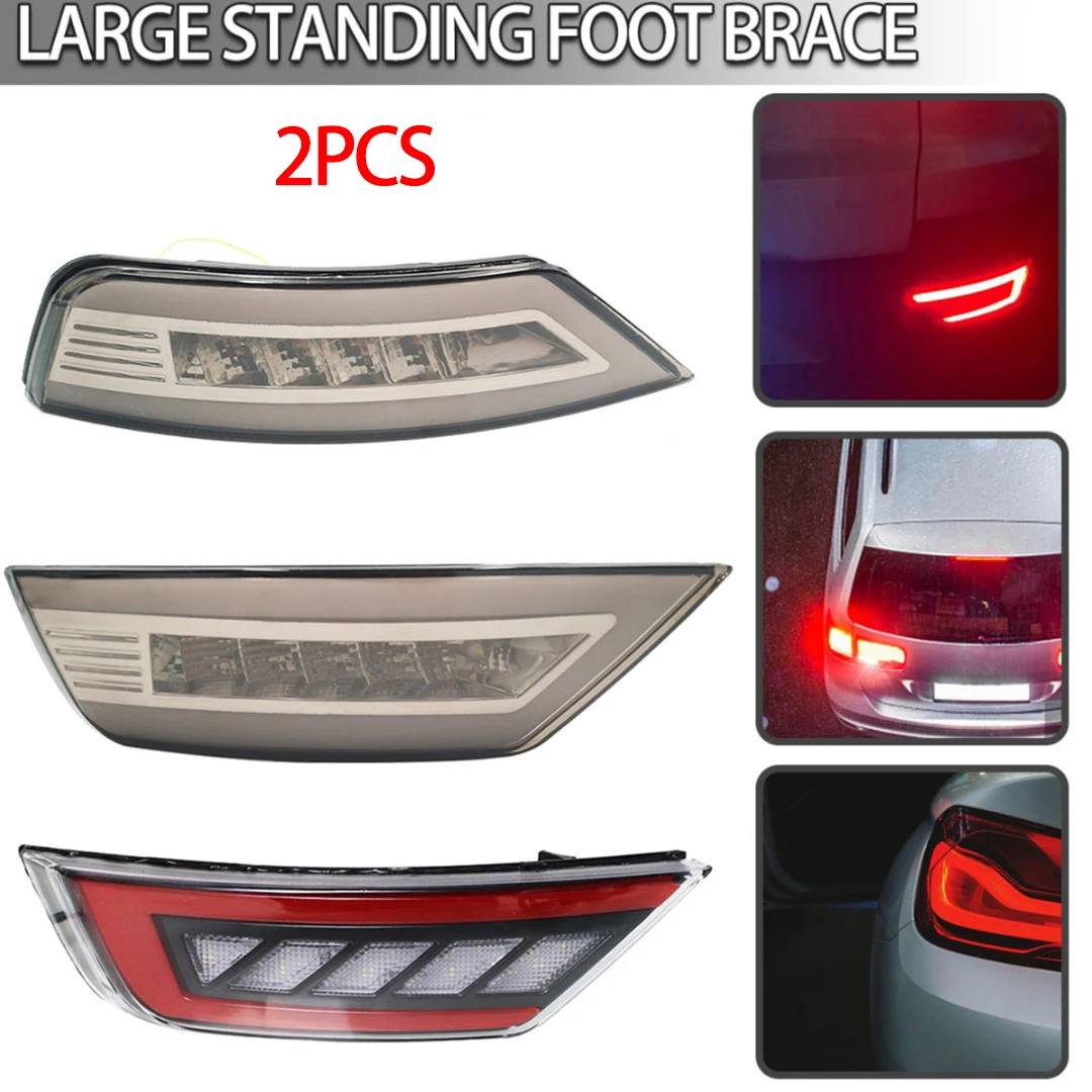 2pcs LED Rear Bumper Light Super Bright Car LEDs Taillight Waterproof Automobile Fog Lamp For