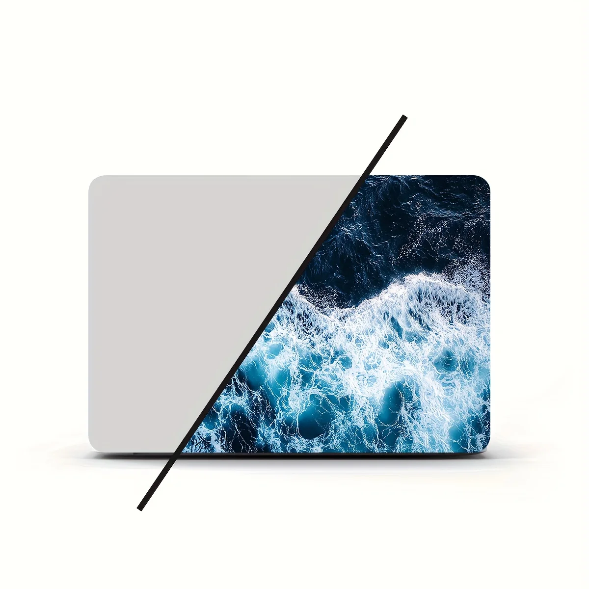 비닐 노트북 케이스 해양 스티커 2개/세트 스크래치 방지 DIY 아트 케이스 범용 넷북 스킨 스티커 비재사용 가능 노트북