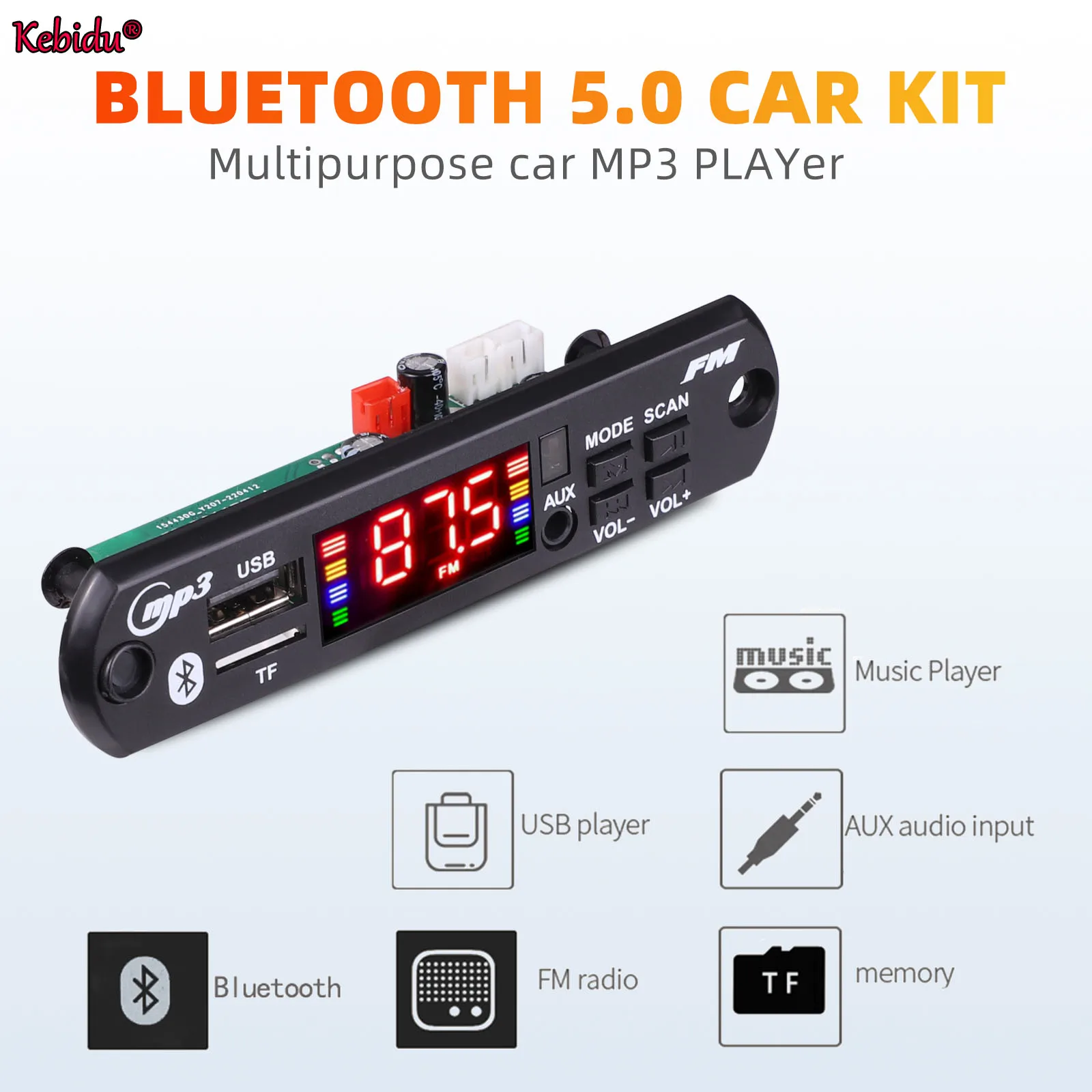 Плата mp3-декодера DC 12 В с Bluetooth усилитель мощности 2*25 Вт модуль FM-радио сделай сам