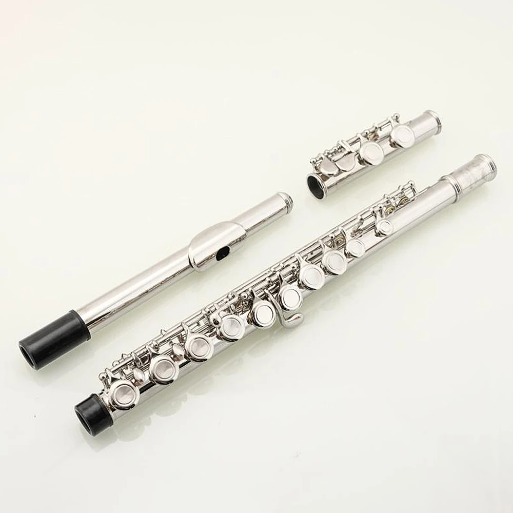 

JYFL-E150N Closed Hole C Flute 16 Keys Instrument for Beginners Nickel-plated Flute with Case