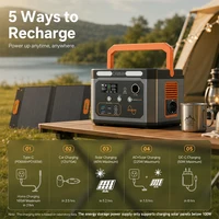 Station d'alimentation portable 600W 100000mAh avec panneau solaire 100W en option, pack combiné, générateur solaire à onde sinusoïdale pure avec charge rapide bidirectionnelle Type-C pour camping, camping-car, maison, alimentation de secours extérieure, expédition rapide depuis l'entrepôt européen 3
