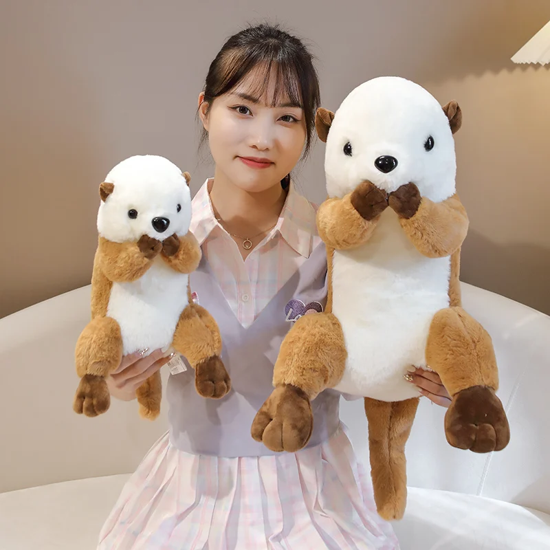46cm Soft Otter Plush Toy Otter Stuffed Dolls Simulation Otter Stuffed  Animal