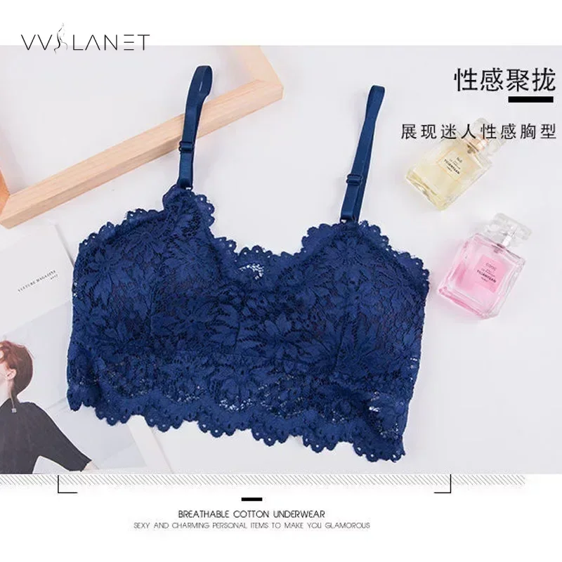 Lace Sexy Wireless Padded Push Up Bralette For Women