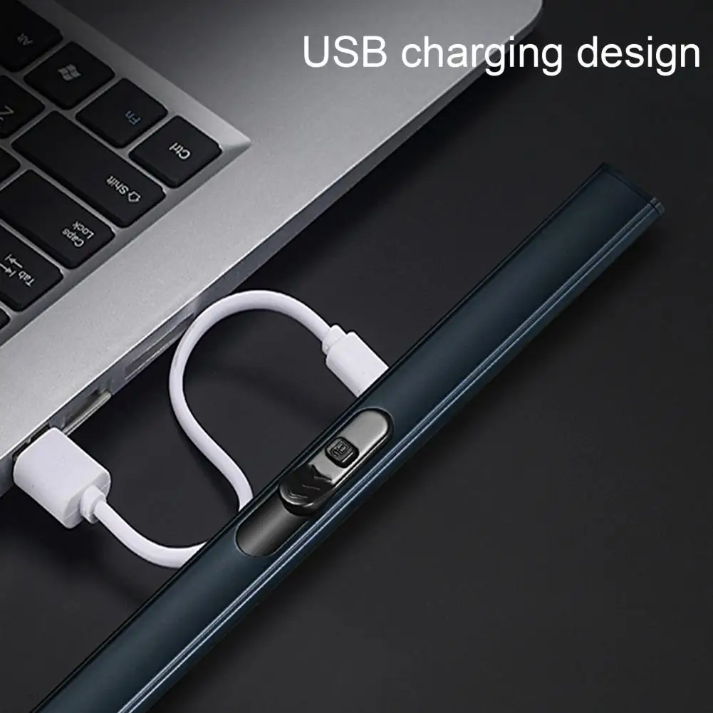 Gas Stove Igniter Pulse Igniter USB Charging Windproof No Flame Long Handle Camping Gas Stove BBQ Electric Igniter Outdoor Kitchen
