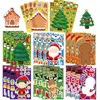 8Pcs Puzzle Cartoon Christmas Snowman Party Make a Face Stickers Handicrafts Waterproof Stickers 1