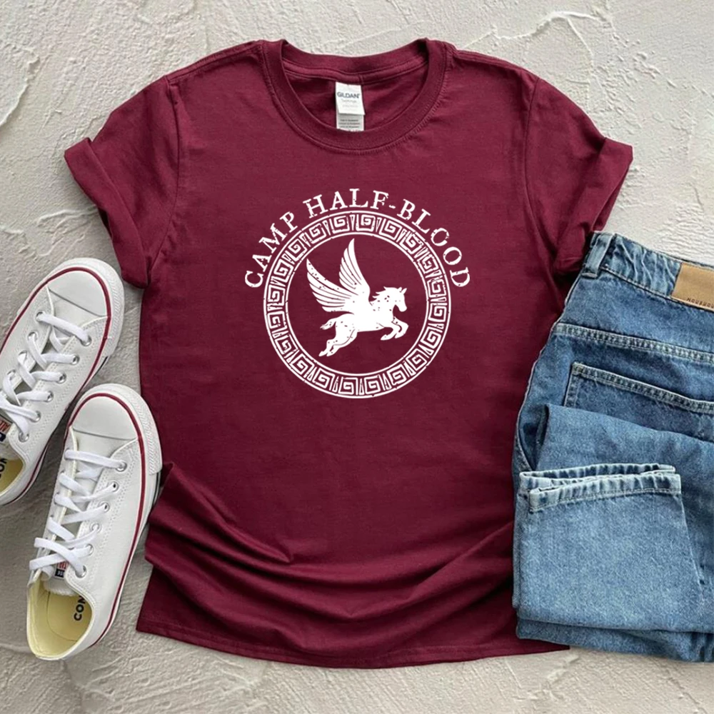 Camp Half Blood Shirt Percy Jackson and Olympian SPQR T-shirt Vintage Camp Half-Blood Chronicles Branches T-Shirt Hipster Tops