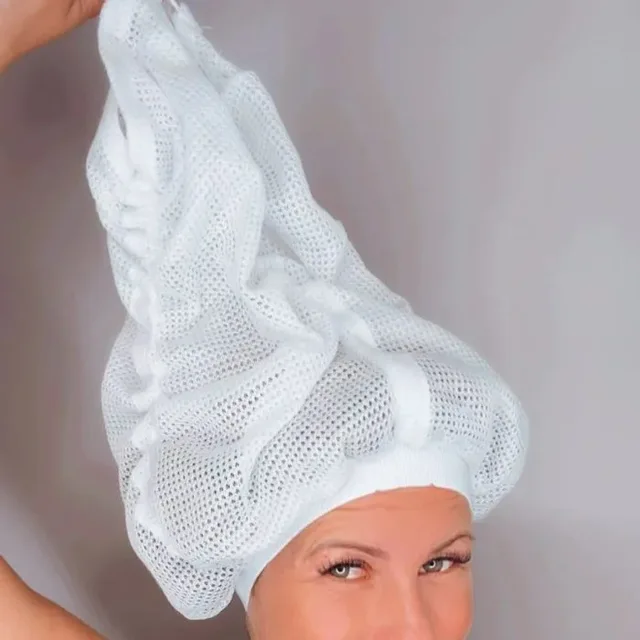 Bonnet à filet réglable pour sécher les cheveux bouclés - AliExpress