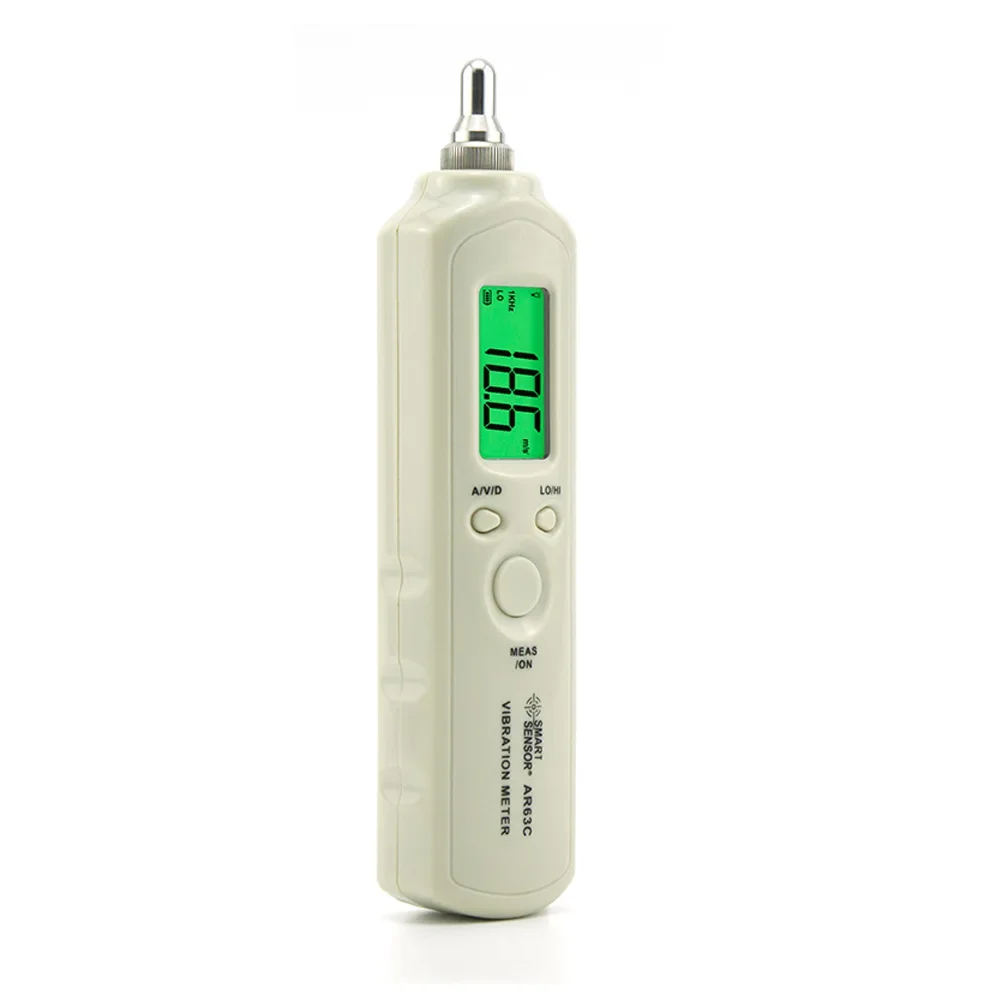 Smart Sensor AR63C Portable Digital Vibrometer AC Output 9V Battery Vibration Meter Analyzer 6