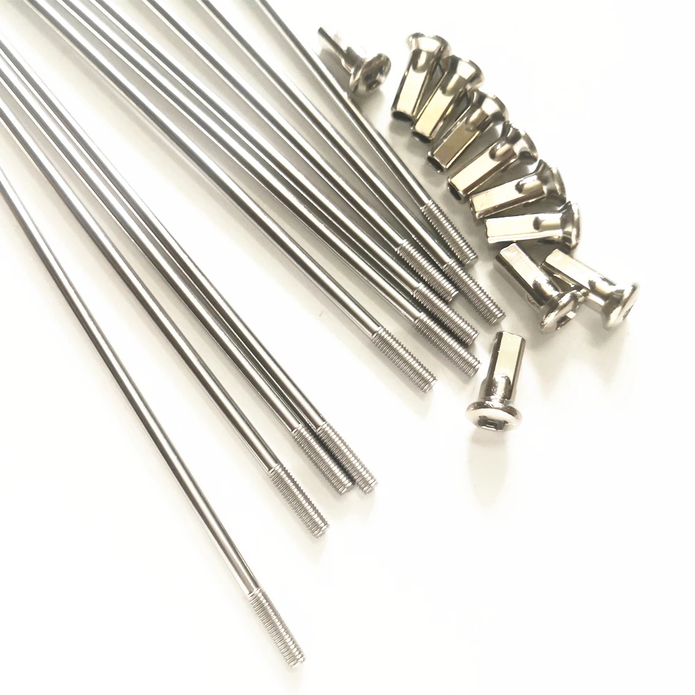 10pcs/lot Stainless Steel Material Motorcycle Spokes Diameter 3.5 mm E-bike Spokes 9 G