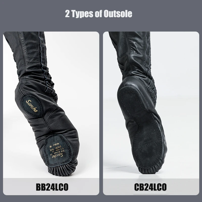 Sansha Men's Ballet Dance Boots For Professional Stage Performance Cow Leather With Elastic Side Soft Sole CB24LCO 5
