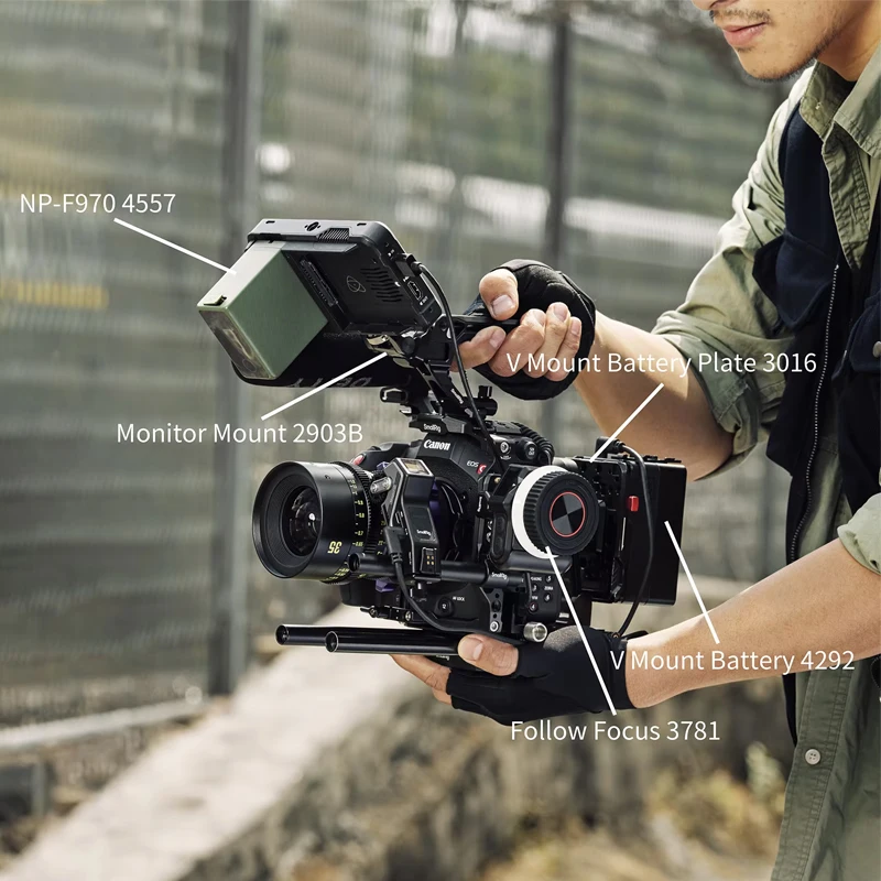 SmallRig Camera Cage Kit for Canon EOS C80 with Top Plate Baseplate Right Side P