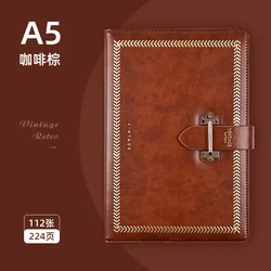 Premium A5 Refillable Notebook - Professional Journal with Document Pocket & Business Planning Layout - A5 (Brown)