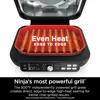 7-in-1 Indoor Grill/Griddle Combo, use Opened or Closed, Air Fry, Dehydrate & More, Pro Power Grate, Flat Top, Crisper 3