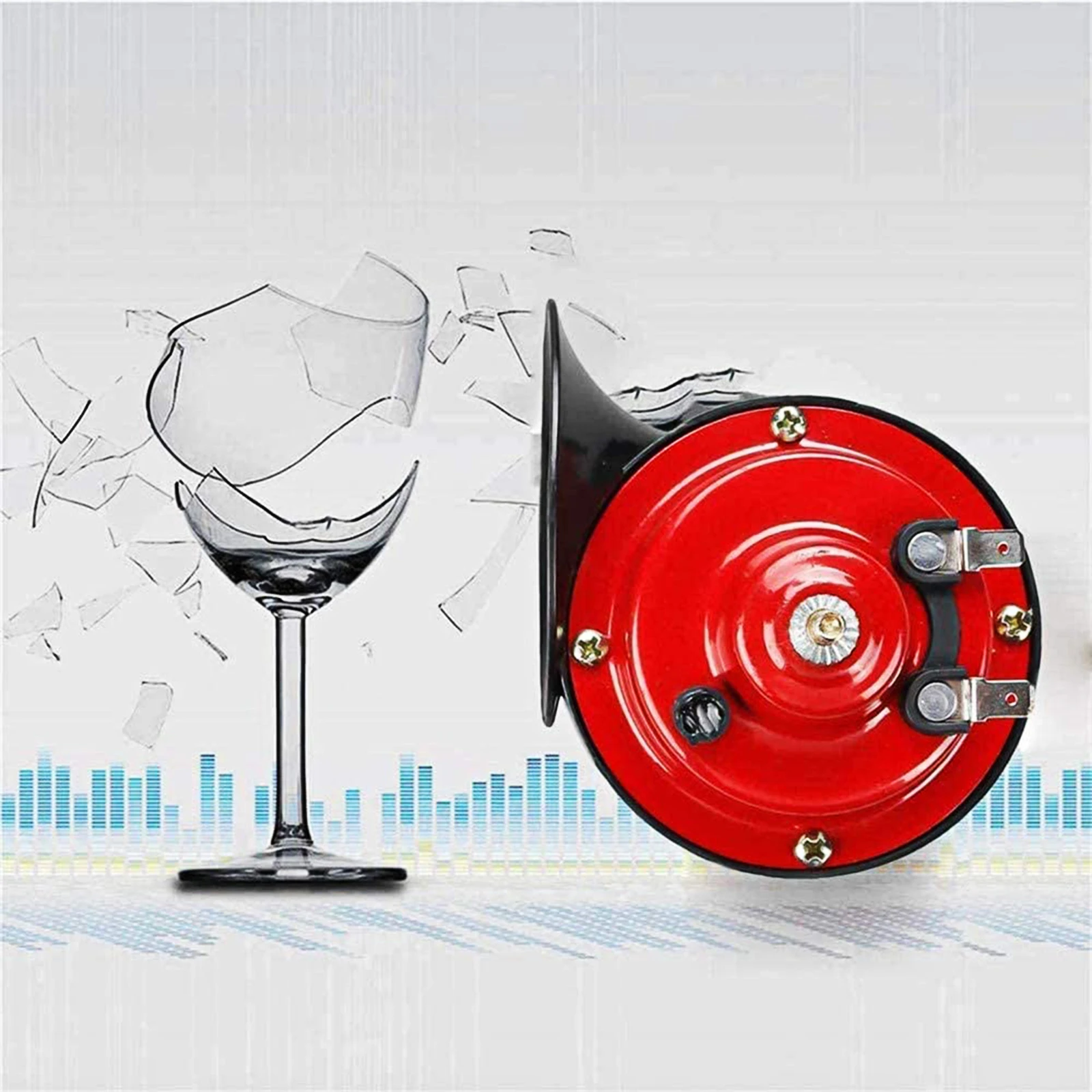 12V Electric Snail Horn Waterproof Snail Sound Horn Dual Tone Car Speaker Car Warning Loudspeaker Motorcycle Car Accessories