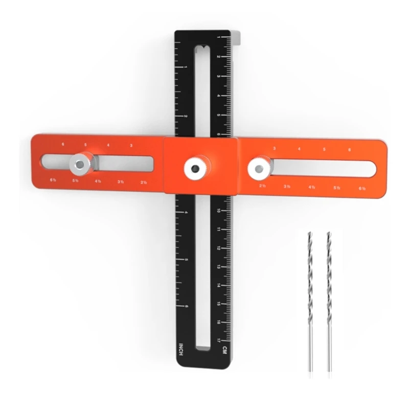 

Приспособление для дюбеля фурнитуры шкафа, регулируемый инструмент для шаблона шкафа для ручек, ручек и тяг, самоцентрирующийся