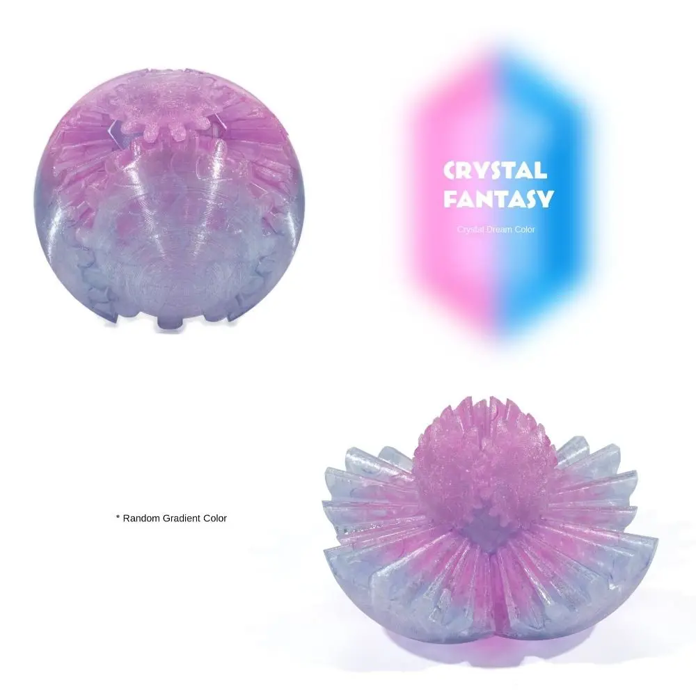 Kids Toy Eye-catching 3D Gear Ball Gear Sphere Relaxing 3D Printed Gear Ball Sensory Colorful Deformation Spin Ball Desk Toy