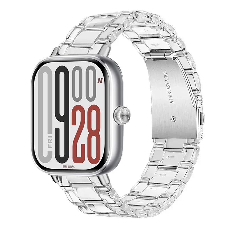 Colorful Transparent Resin Strap for Smart Watch Replacement Wrist Band