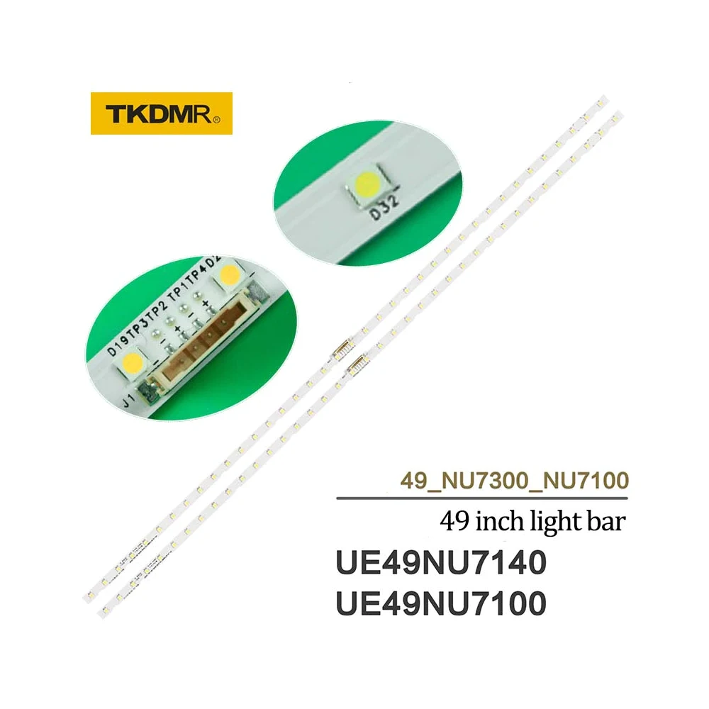 TKDMR LED 백라이트 스트립 38LED, 삼성 49 인치 TV 용, UE49NU7140U UE49NU7100U A & OT ...