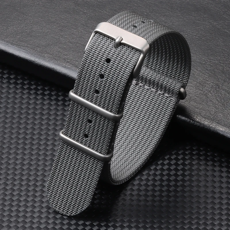 Ribbed Strap for Military Ballistic Fabric Watchband - Durable Nylon Replacement Watch Band Accessories