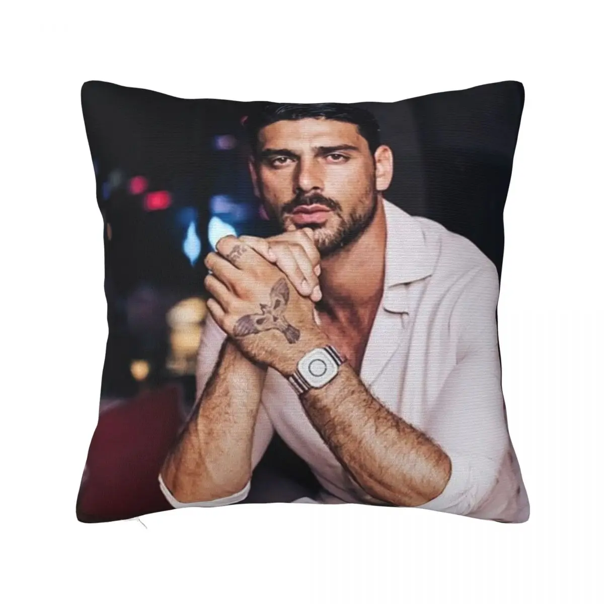 

michele morrone Throw Pillow Cushion Cover For Sofa Pillowcase