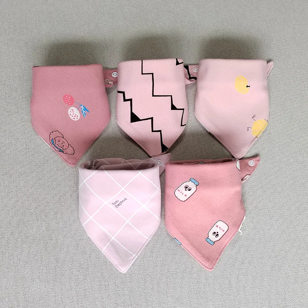아기 턱받이 세트, 코튼 삼각형 치아 타올, 유아 수유 트림 천, 신생아 소년 소녀 액세서리, 5 개/로트 