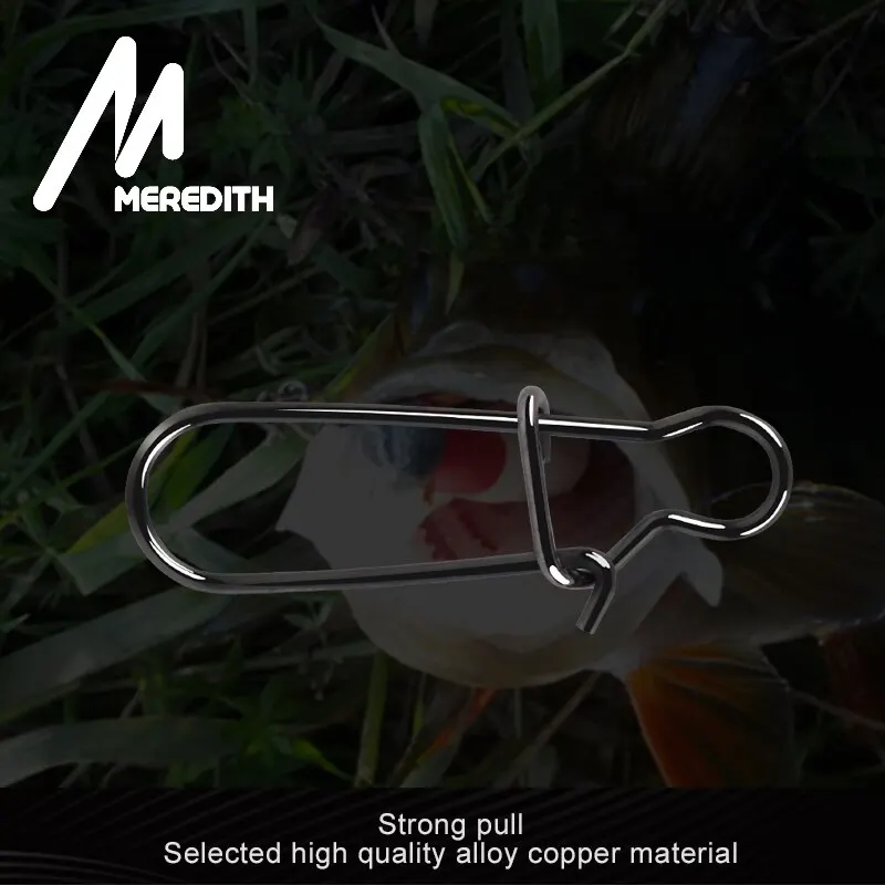 Fishing Connector 50pcs Stainless Steel Fast Clip Lock Snap Swivel Solid Rings Safety Snaps Fishing Hook Tool Snap
