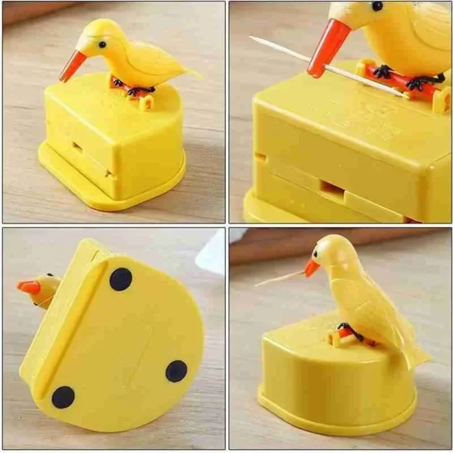 1Pc New Small Bird Toothpick Container Automatic Toothpick Dispenser Toothpick Holder Home Decoration Kitchen Accessories