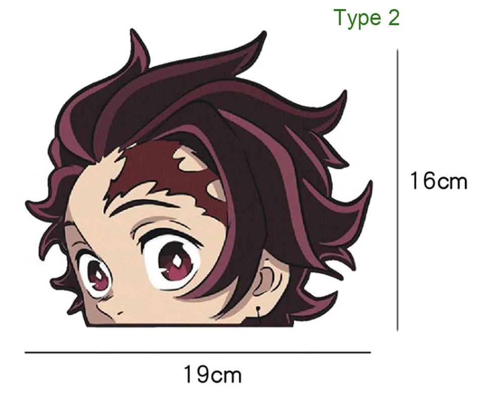 AUTOCOLLANT DE VOITURE Nezuko Kamado Anime Peeker Demon Slayer EUR 9,10