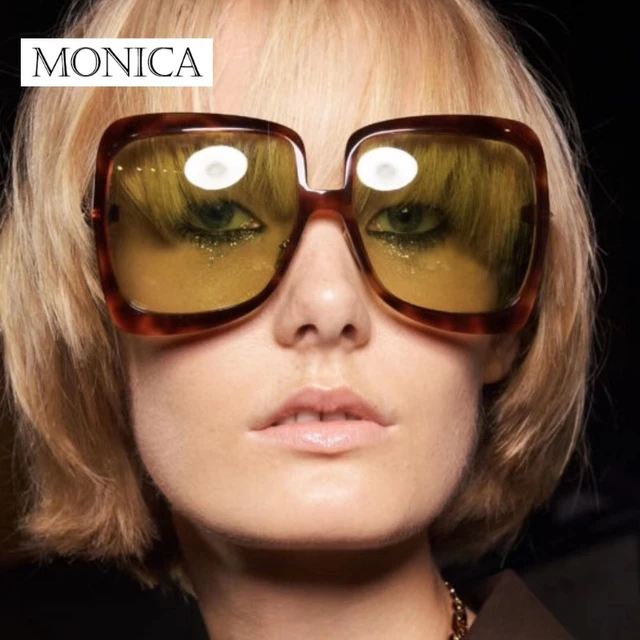 Gafas De Sol Vintage con montura grande para mujer, lentes De Sol femeninas  con gradiente De diseñador De marca, UV400, 2023 - AliExpress