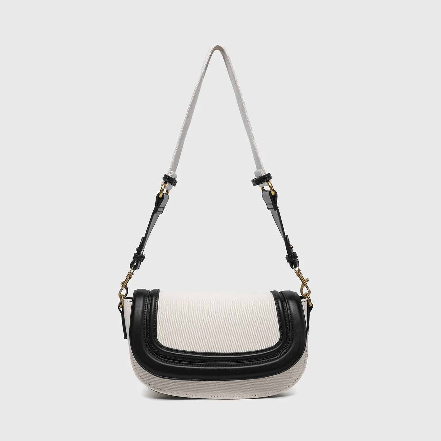 Women's Trendy Saddle Crossbody Bag with Wide Shoulder Strap