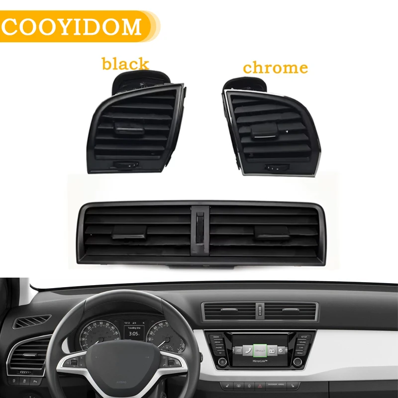Car Dashboard Air Conditioner Outlet For Skoda Fabia 2015 Air Vents Shutters Outlet Car Accessories