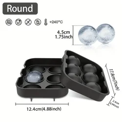 Diamond Rose Silicone Ice Cube Mold - Premium Quality Tray for Crafting Elegant Drinks (Round)