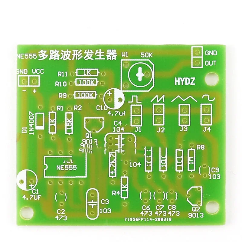 DC 6-12V NE555 Pulse Generator Module DIY Kit Sine/Triangle/Square Wave Generator multi-channel Waveform Signal Generator 5