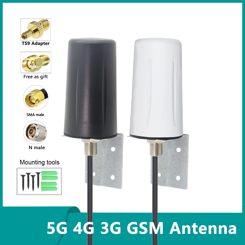 

TS9 Signal Booste 5G 4G LTE WIFI Omni GSM High Gain 15dbi IP67 Outdoor Indoor Waterproof Antenna With 3m Low Loss Copper Cable