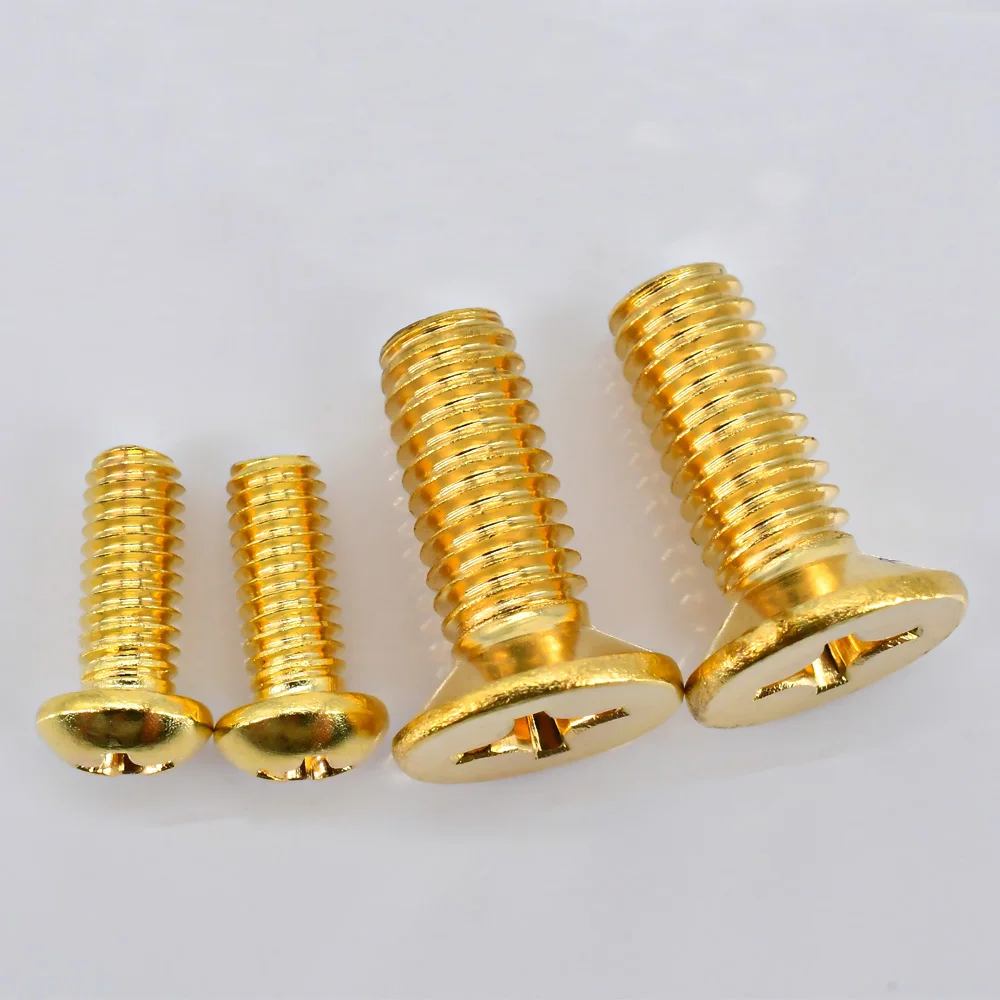 M2 M2.5 M3 M4 M5 M6 M8 Brass Phillips Machine Screws Countersunk /Round Head Cross Flat Head Metric Thread Screw 5Pcs-200Pcs