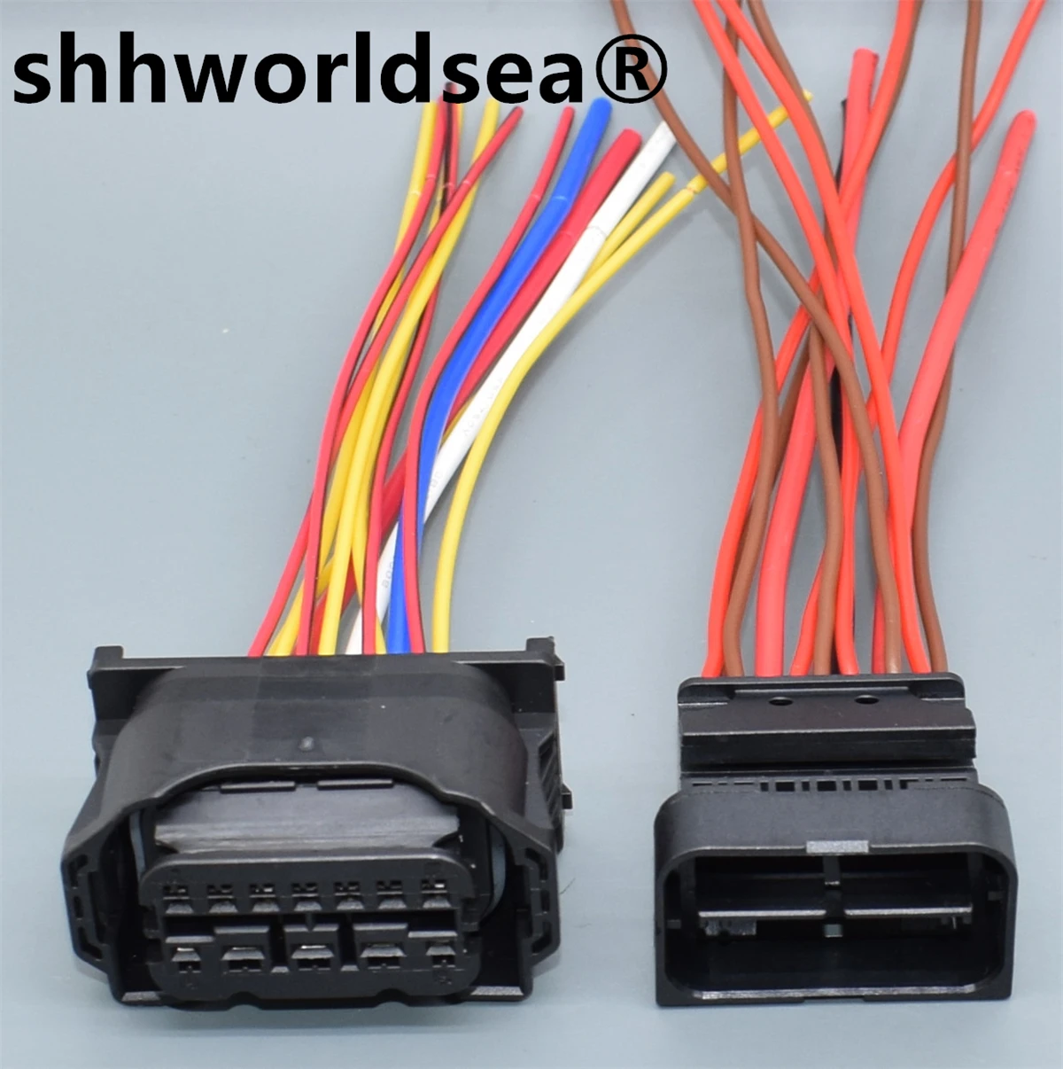 Shhworldsea 12 핀 1-1452335-9 1-1452337-1 자동차 BMW 용 핀이있는 자동차 전기 커넥터 램프 헤드 라이트 플러그