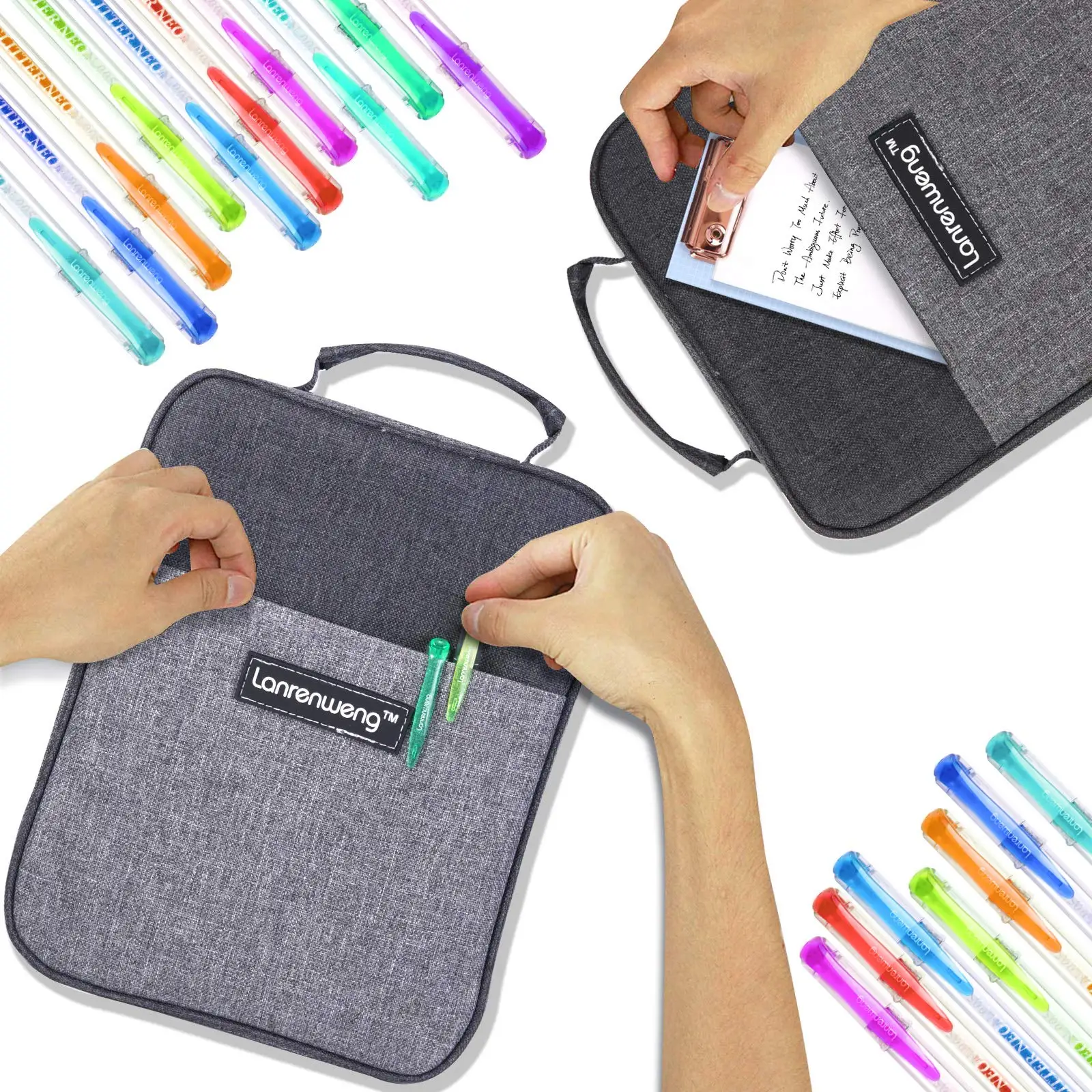 200 PCS Gel pens Set 100 Colored Gel Pen with 100 Refills Fine Tip Glitter Gel  pens with Canvas Bag Kids Adults Coloring Books - AliExpress