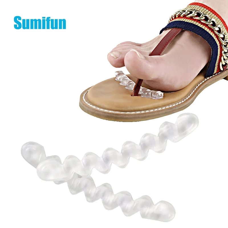 2Pcs Non-slip Insoles Stickers for Women High Heels Flip Flop Sandals Silicone Inserts Self-adhesive Foot Patch Gel Forefoot Pad 5 pairs forefoot metatarsal pads for thong sandals flip flops sandals heels gel anti slip ball of foot cushion self adhesive