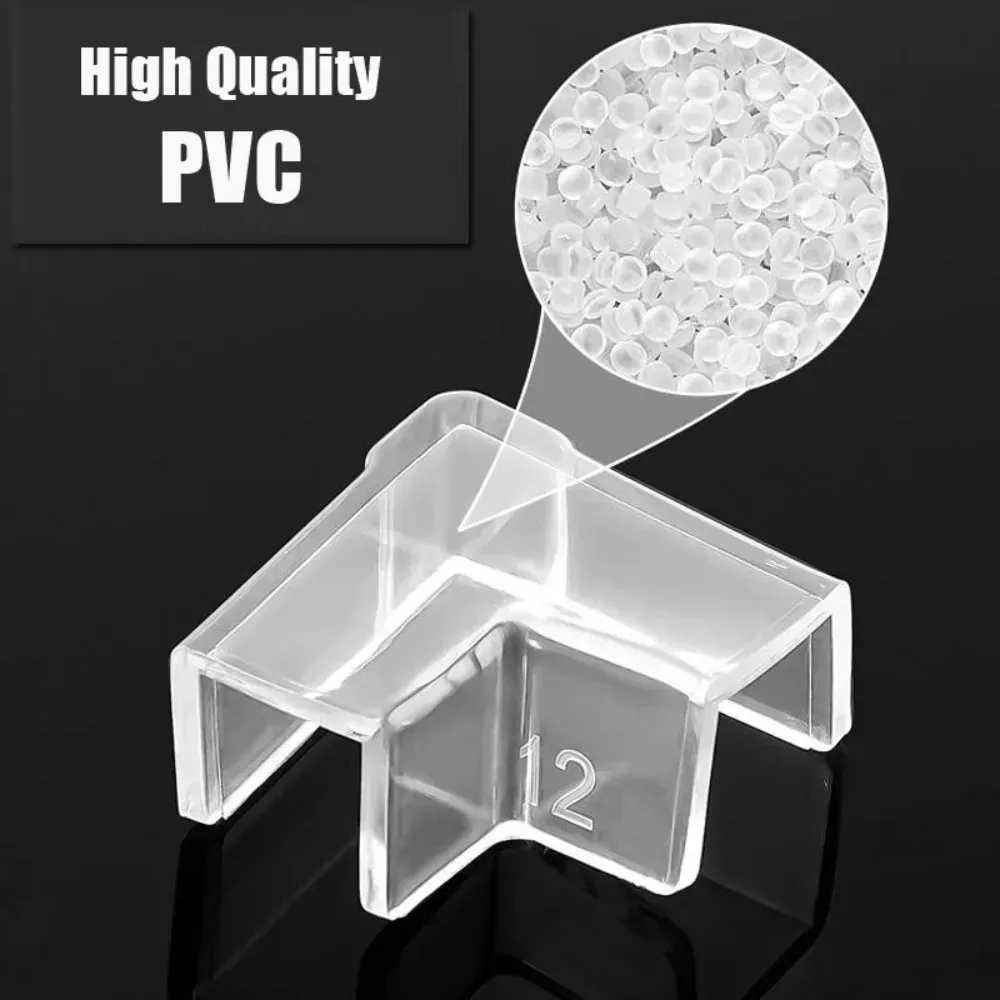 4pcs/set PVC Transparent Anti-collision Fish Tank Corner Protector Adhesive Free Protective Cover Aquarium Accessories for fish tank corner protector